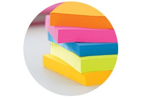 Notas Post-it® Super Sticky
