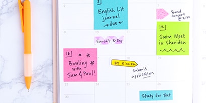 Consejos  para gestionar una agenda ajetreada - codifica por colores