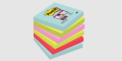 Notas Post-it® Super Sticky
